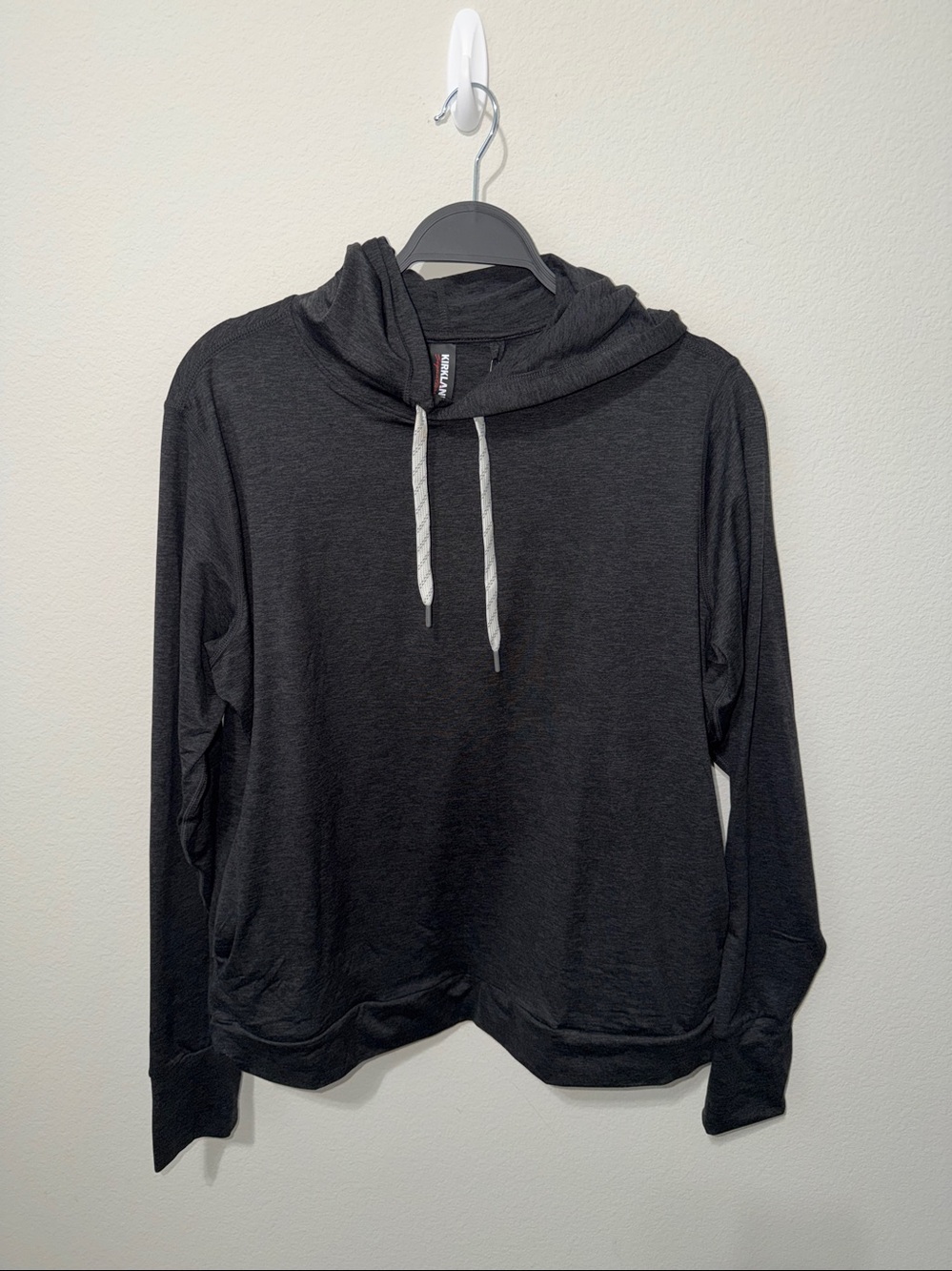 Kirkland Signature Dark charcoal weathered  Gray Hoodie - lightweight.su26